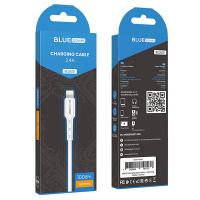 Blue Power Cable USB To Lightning BLDU01 Novel White In Blister