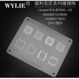 Wylie WL-55 BGA Reballing Stencil For Huawei P10 MATE8 P9 Honor 9 MSM8974 Hi3650 HI3660 MSM8994 LG G3 G4 CPU Chip IC Tin
