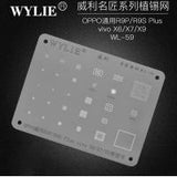 Wylie WL-59 BGA Reballing Stencil For OPPO R9 R9S Plus/ VIVO X6 X7 X9 WCN3615 BQ24296M PMI8952 PM8956 CPU Power IC Chip