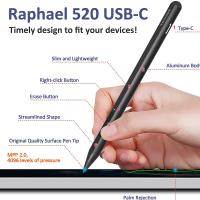 Renaisser Raphael R520 BK USB-C (Type C) Stylus (Black) For Microsoft Surface
