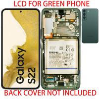 Samsung Galaxy S22 S901B Touch+Lcd+Frame+Battery Green Original Service Pack