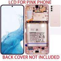 Samsung Galaxy S22 Plus S906B Touch+Lcd+Frame+Battery Pink Gold Original Service Pack