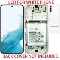 Samsung Galaxy S22 Plus S906B Touch+Lcd+Frame+Battery White Original Service Pack