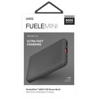 Powerbank UNIQ Fuele Mini 8000 mA Power Delivery + Quick Charge 3 18W 1 x USB - USB Type-C Gray In Blister