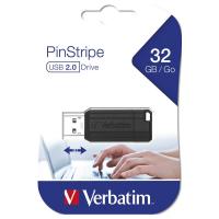 Verbatim 32GB USB Drive 2.0 Pinstripe Black