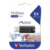 Verbatim 64GB USB Drive 2.0 Pinstripe Black