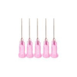 Glue Adhesive Needles Industrial Liquid Dispenser Needle Tips 18Ga Pink 5 Pcs